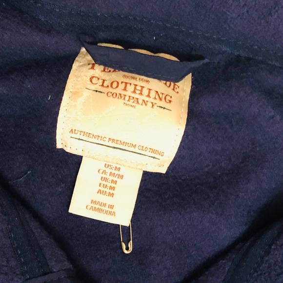 Telluride Clothing Co Sweatshirt Women  Fleece Snap Mock Neck Pullover Sz M Navy - Picture 6 of 9